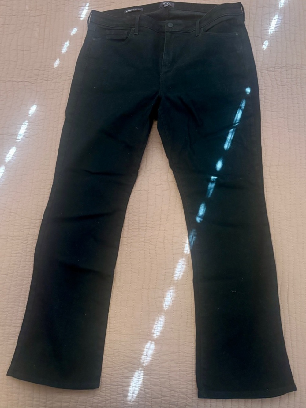 NYDJ Black Denim Jeans Barbara Bootcut with Lift Tuck Technology